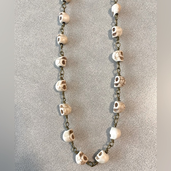 Boho Halloween Skull Choker Necklace - Picture 5 of 5